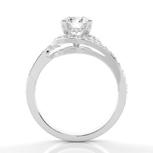 Anillo de Compromiso de Plata de Ley 925 con Diamantes Cultivados en Laboratorio, Corte Brillante Redondo Vintage, Color DEF, VVS, Corte Excelente, Regalo para Ella, Boda - Product Image 4