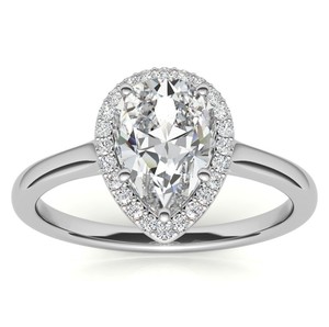 Pear Cut Moissanite <b>Ring</b> 925 Sterling <b>Silver</b> 14K Gold Luxury <b>Solitaire</b> Engagement <b>Ring</b> Elegant Bridal Wedding Promise <b>Ring</b> - Product Image 1