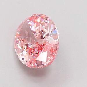 Diamant CVD rose vif fantaisie de forme ovale modifiée, cultivé en laboratoire, 3,53 carats, clarté VS1, polissage excellent, diamant non monté de luxe - Product Image 2