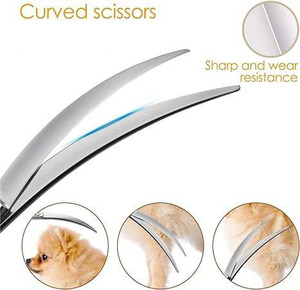 Professional Curved Grooming <b>Scissors</b> for <b>Dogs</b> Curved Shears Pet Grooming <b>Scissor</b> - Product Image 5