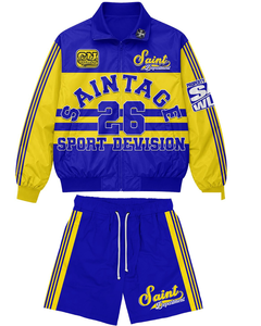 Custom High Quality Solid Lightweight Windbreaker Nylon Polyester Men's Summer Sport Letter Print Breathable Windproof <b>Set</b> - Product Image 3