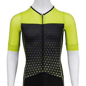 Combinaison de cyclisme homme personnalisée OEM, respirante, une pièce, pour triathlon, avec fermeture éclair sur la poitrine, prix de gros, vêtements de course à vélo - Product Image 4