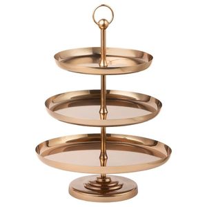 Premium Round Iron Cake Stand with <b>Mirror</b> Finish <b>Top</b> for Elegant Party <b>Table</b> Setup - Product Image 6