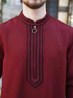 Qamis traditionnel arabe pour homme en polyester uni, léger, infroissable, extensible dans quatre directions, respirant, à manches longues