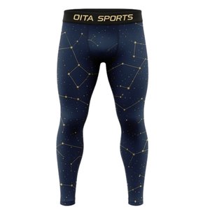 Ensemble de vêtements de sport pour homme, bleu marine, manches longues et leggings, compression, entraînement, fitness, gym, athlétique - Product Image 4