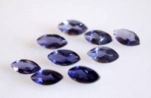 Iolite naturelle taillée en facettes, qualité excellente, pierre précieuse de forme marquise, magnifique pierre précieuse en vrac, fabricant de bijoux sur mesure, collier - Product Image 5