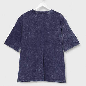 เสื้อยืดโอเวอร์ไซส์ทรงใหญ่ ล้างสีแบบแอซิดวอช สไตล์ลำลองสำหรับผู้ชาย รับผลิตแบบ OEM แบรนด์ส่วนตัว - Product Image 2