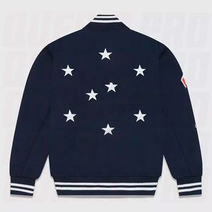 Veste varsity pour homme Toronto Maple Blue Full Snap, personnalisable, streetwear haut de gamme, style hockey, édition limitée, vêtements d'extérieur varsity - Product Image 2