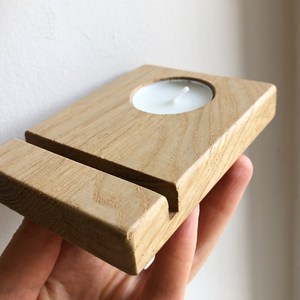 Handmade Wooden <b>Tea</b> <b>Light</b> Candle Holder for Home Decor - Product Image 1