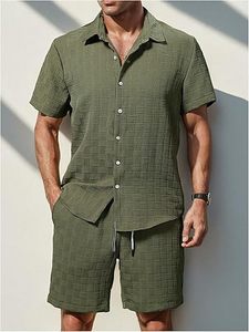 Men Summer <b>Knitted</b> Embroidered 100% Cotton Quick Dry Short Sleeve Custom Logo Joggers Suits <b>Set</b> Shirt and Short <b>Set</b> - Product Image 6