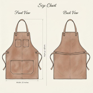 Delantal de Cuero Genuino con Tirantes Cruzados, Protección Antiolores, Diseño Ligero e Informal para Comodidad Durante Todo el Día, Equipo de Trabajo Profesional - Product Image 5