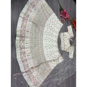 ชุดราตรีที่สวยได้รับความนิยมมากที่สุดชุดปาร์ตี้ lehenga choli - Product Image 5