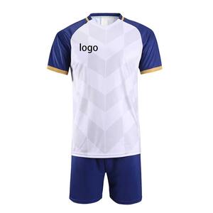 T-shirt de sport personnalisé pour homme, blanc et bleu, en polyester respirant et léger, pour la gym, l'entraînement et les exercices. - Product Image 1