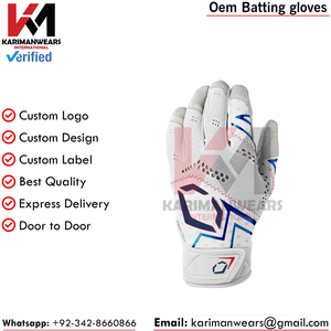 Breathable Mesh Baseball Batting Gloves Flexible Sheepskin Leather Professional Batting Gear Custom Logo Wholesale OEM - Product Image 6