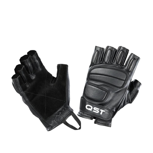QST Unisex deportes al aire libre guantes tácticos de medio Dedo de cuero genuino de alta calidad transpirable ligero antideslizante rendimiento - Product Image 1