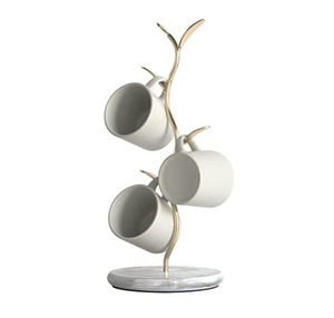 Support à tasses en fer forgé fait main et base en marbre, best-seller, pour un rangement gain de place en cuisine et une décoration intérieure. - Product Image 3
