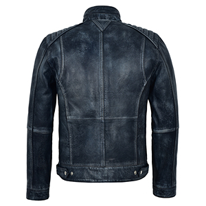Chaqueta de Motociclista Personalizada para Hombre, de Cuero Napa de Oveja Genuino, Estilo Vintage Encerado, Chaqueta de Cuero para Motociclista con Aspecto Desgastado, Marca Privada, Venta al Por Mayor - Product Image 5