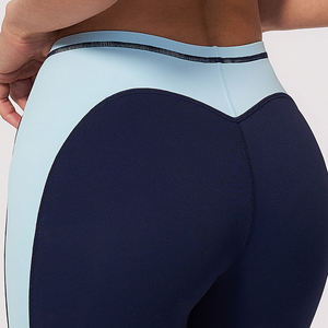 Conjunto de Yoga Color Block, Leggings de Cintura Alta, Secado Rápido, Elásticos, Sin Costuras, con Franja Lateral, Pantalones Deportivos para Gimnasio, Correr, Fitness y Entrenamiento - Product Image 4