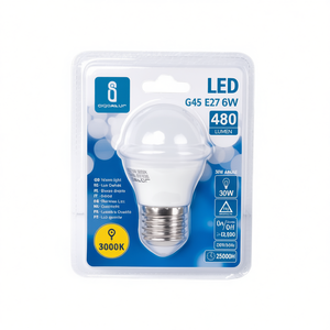 หลอดไฟ LED G45 E27 6W 3000K แสงวอร์มไวท์ 480Lm เทียบเท่า 50W อายุการใช้งาน 25000 ชม. - Product Image 2