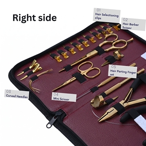 Juego Completo de Herramientas para Instalación de Extensiones de Cabello de Uso Comercial, Acero Inoxidable, Alicates de Crimpado de 3 Orificios, Removedor de Cuentas, Herramienta de Bucle - Product Image 4