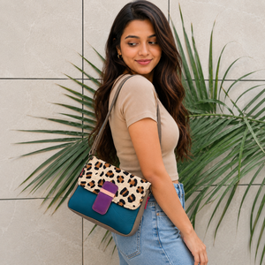 Popular Animal <b>Print</b> Recycled Leather Hot Sale Western Style Handbag Multi Color Purse Women Leopard Shoulder Sling Bag - Product Image 2