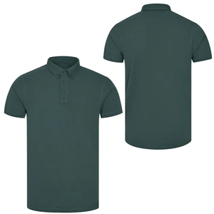 Polo à manches courtes pour homme, couleur unie, coupe classique, en coton piqué, respirant, design décontracté - Product Image 2