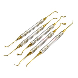 Kit de Levage Sinusien de Haute Qualité 5 Pièces en Acier Inoxydable, Cassette Plaquée Or, Instruments Dentaires Professionnels pour Chirurgie Orale - Product Image 1