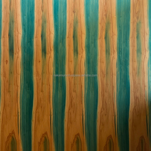 Panneau de contreplaqué fantaisie IRODORITAI en cèdre teinté bleu ciel, placage, revêtement uréthane, design japonais rayé, pour chambre d'appartement - Product Image 2
