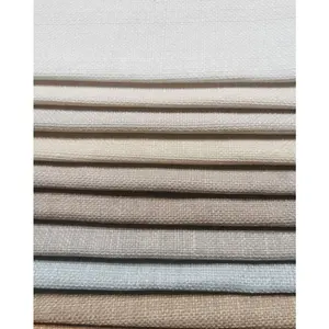 Tissu de canapé d'ameublement Textile de maison en gros Look de lin 100% Polyester Tissu de lin