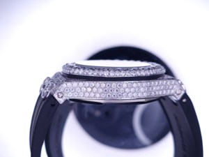 Montre unisexe de luxe en moissanite, boîtier en acier inoxydable, résistance à l'eau 10 bars, mouvement ETA, cadran carré, bracelet en caoutchouc, montre VVS Iced - Product Image 3