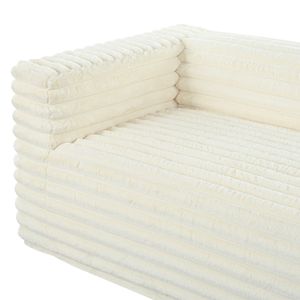 โซฟาผ้ากำมะหยี่ทันสมัย 89 รุ่น 3 ที่นั่ง พร้อมที่วางแขนทรงเหลี่ยม หรูหรา นุ่มสบาย โซฟาห้องนั่งเล่นเนื้อผ้านุ่มพิเศษ เหมาะสำหรับพื้นที่ขนาดเล็ก - Product Image 6