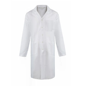 Bata de laboratorio profesional para hombre, bata médica larga de mezcla de algodón de manga larga, bata de laboratorio transpirable de algodón y poliéster - Product Image 2