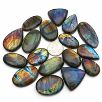 Pierre précieuse naturelle multi-labradorite, cabochon en pierre précieuse non montée, labradorite polie pour la fabrication de bijoux, cabochon en gros