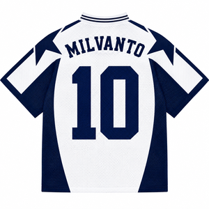 Camiseta de fútbol de malla personalizada para hombre |   Camiseta Deportiva de Manga Corta con Cuello en V, 100% Poliéster, 220 GSM, Malla Transpirable |   Jersey Sublimado con Cuello en V - Product Image 2