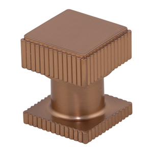 Poignée conique à niveaux en aluminium, design Tivara, laiton doré, noir, or rose, bleu ciel, marron mat, acier inoxydable mat pour armoire - Product Image 2