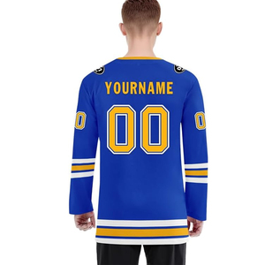 Custom Ice Hockey Jersey OEM Wholesale USA Supplier Personalized Team Uniform Sublimation Embroidery Logo Sportswear Bulk 100% - Product Image 3