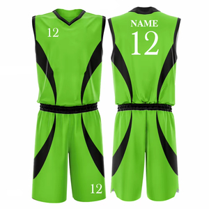 Tenues de basketball personnalisées pour jeunes, imprimées, réversibles, en mesh, kits uniformes de basketball vierges pour sublimation, prix bas, vente en gros OEM - Product Image 1