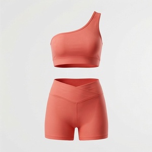 Latest Fresh Design Women Yoga Set Fitness <b>Bra</b> Leggings With Elastic Waist <b>Closure</b> Customized Color Custom Logo Activewear - Product Image 1