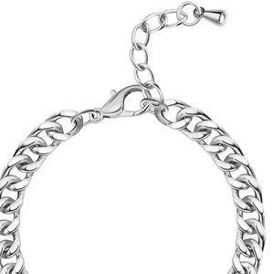 Bracelet en argent avec pendentif goutte d'eau et breloque circulaire, accessoire de mode élégant pour femme, idéal pour mariage et soirée - Product Image 4