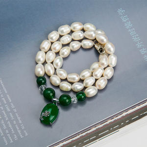 Collar de Perlas de Agua Dulce de 7-8 mm, Elegante y Sofisticado, Collar de Perlas de Arroz, Regalo - Product Image 2