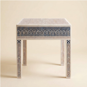 Bone Inlay Modern Living Room Bedside <b>Table</b> Arch Design Handmade Polished Chest <b>Drawer</b> From India for Best Wholesale Price - Product Image 2