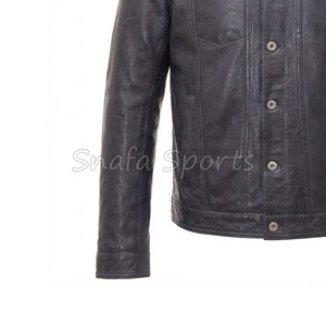 Winter High Street Leather <b>Jacket</b> For <b>Men</b> Slim Casual Windproof Waterproof Thick Leather <b>Jacket</b> For Sale - Product Image 4