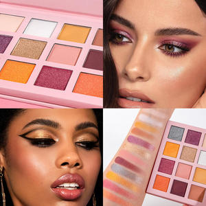 12 Colors Pink Eyeshadow Palette Matte Shimmer Waterproof Pigmented Eye Shadow <b>With</b> <b>Mirror</b> Daily <b>Makeup</b> Cosmetic - Product Image 4