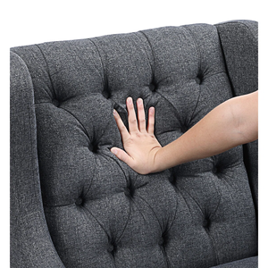 <b>SOFA</b> CHAIR Mid-Century One Seat from Vietnam Single Chair Polyester Tufted Back Flared Arms MD09 - Product Image 6