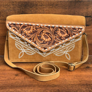 Luxury Personalized Hand Tooled Boot Stitch Genuine Suede Leather Women Handbags Fashion Trending Ready to Stock Crossbody Bag - Product Image 2