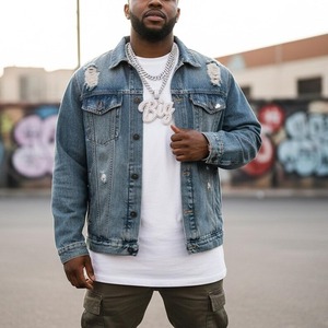 Collar con Colgante de Perla de Agua Dulce y Moissanita para Hombre, con Nombre Personalizado, Plata de Ley 925, Engaste de Tarjeta |   KRISHNAM JEWELS Iced - Product Image 2