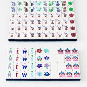<b>Resin</b> <b>Crafts</b> Wholesale New Custom Bamboo Travel Mahjong 160 Engraved 4 Layer Luxury Acrylic American Mahjong Tiles - Product Image 2
