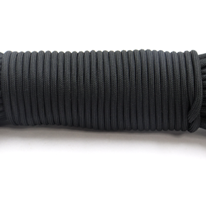 Black 4mm Paracord Rope 550 Type Nylon Utility <b>Cord</b> for Camping, Survival, Craft and DIY Use - Product Image 3