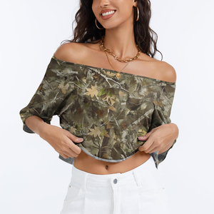 T-shirts courts personnalisés en coton mélangé, coupe ample, respirants, pour le sport et la gym, pour femmes - Product Image 1