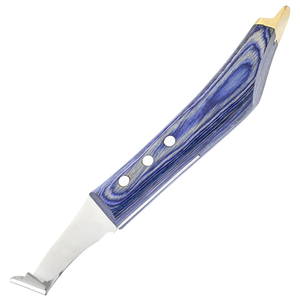 Couteau à sabots professionnel bleu à manche en bois pour le soin et la coupe des sabots, couteau vétérinaire durable pour le soin des sabots de chèvre, de mouton et de cheval - Product Image 5